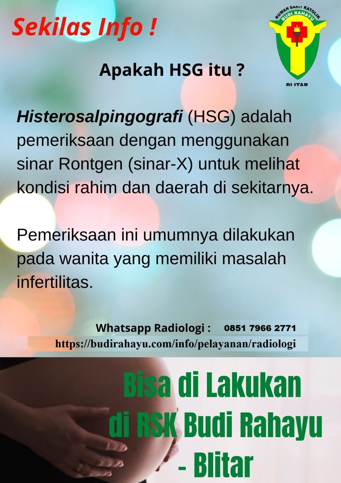 Memahami HSG: Solusi Infertilitas di RS Katolik Budi Rahayu Blitar